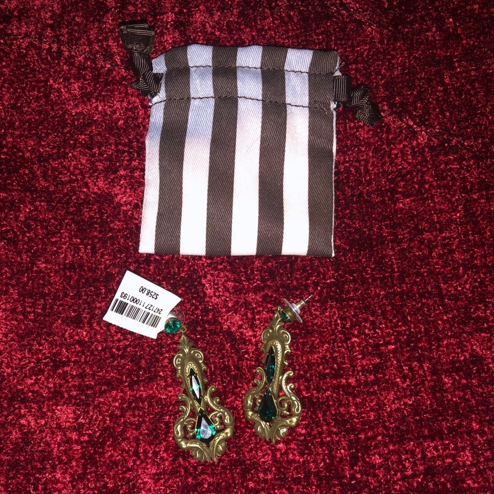 Green Henri Bender dangling earrings